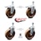 Service Caster 6 Inch High Temp Phenolic Swivel 12mm Stem Caster Total Lock Brake SCC, 2PK SCC-TSTTL20S615-PHRHT-M1215-2-S-2 - alternate 3